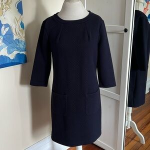 Boden Navy Blue Sheath Dress with Patch Pockets - Size 10P